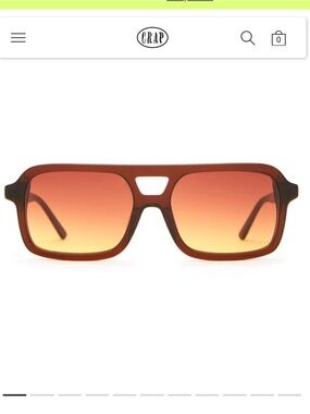 CRAP Oversized aviator Sunglasses in Amber Gradient